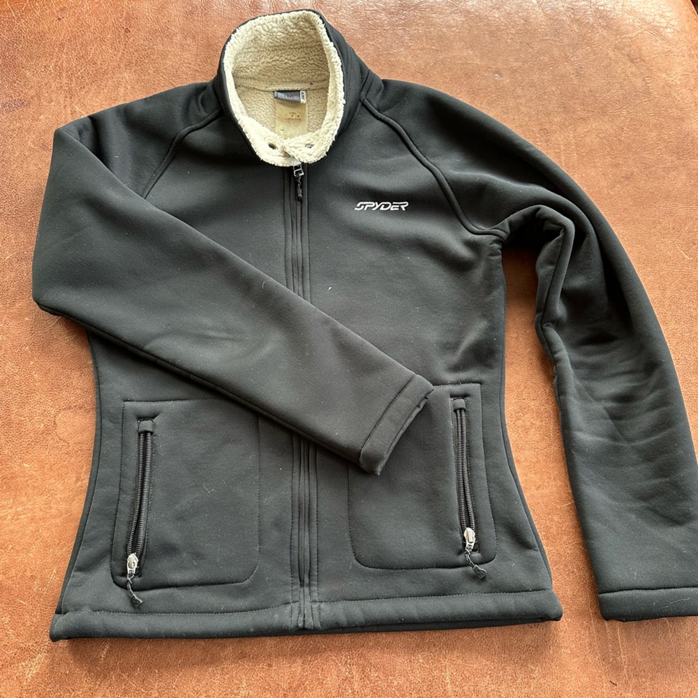 Spyder Softshell Fleece Jacket, Black, Women's Med